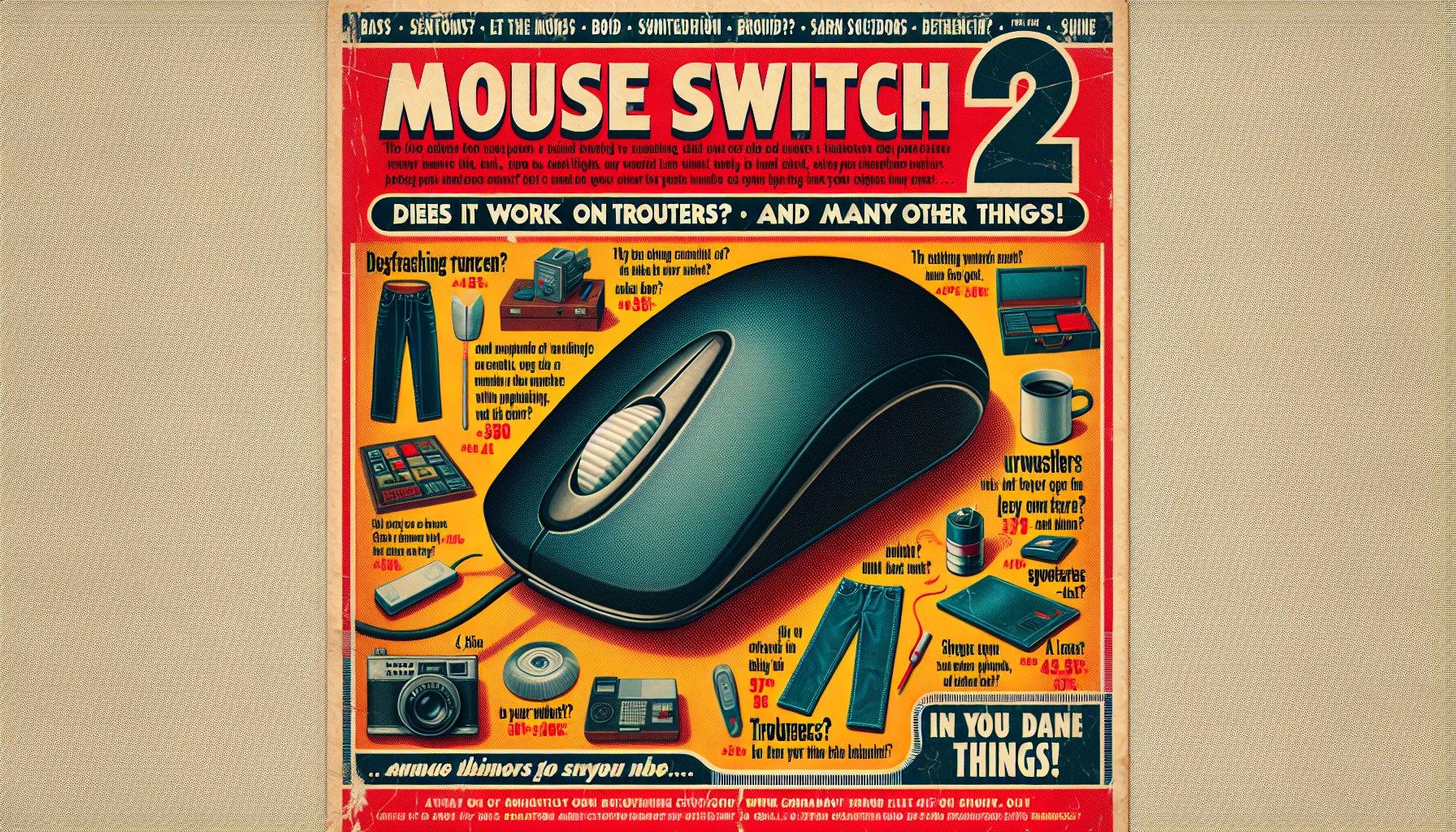 Myš Switch 2: Funguje na kalhotách? A na mnoha dalších věcech!